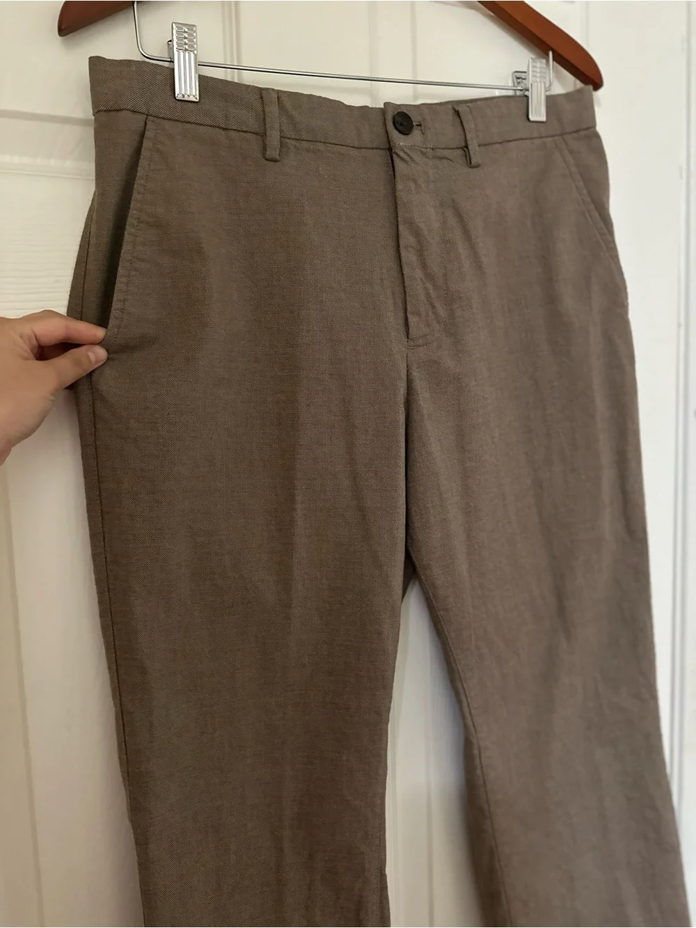 Banana Republic Kentfield Vintage Straight Pants NWOT 33x32 Brown $70 MSRP